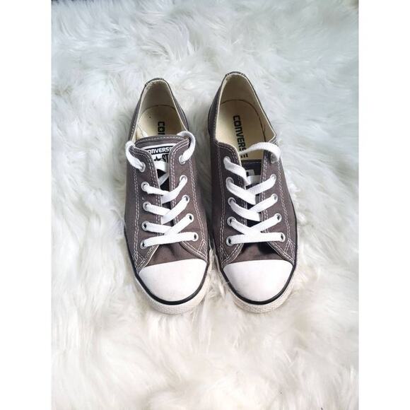 Converse Olive Green Sneakers - Big Girls Size 6 - Gently Used - Picture 4 of 4